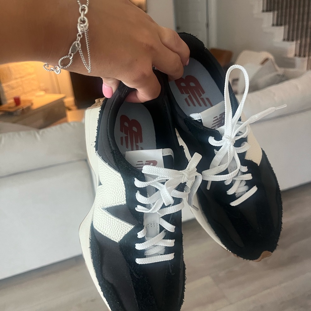 New Balance Black and White Athletic Shoes